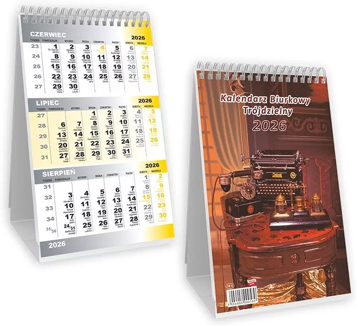 Kalendarz 2024 Biurkowy trójdzielny SB11 - tantis.pl
