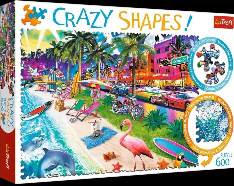 Puzzle 600. Crazy Shapes! Plaża w Miami - tantis.pl