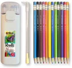 Kredki automatyczne w tubie 12 kolorów + temper.