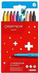 Flamastry akwarelowe Swisscolor 10 kolorów