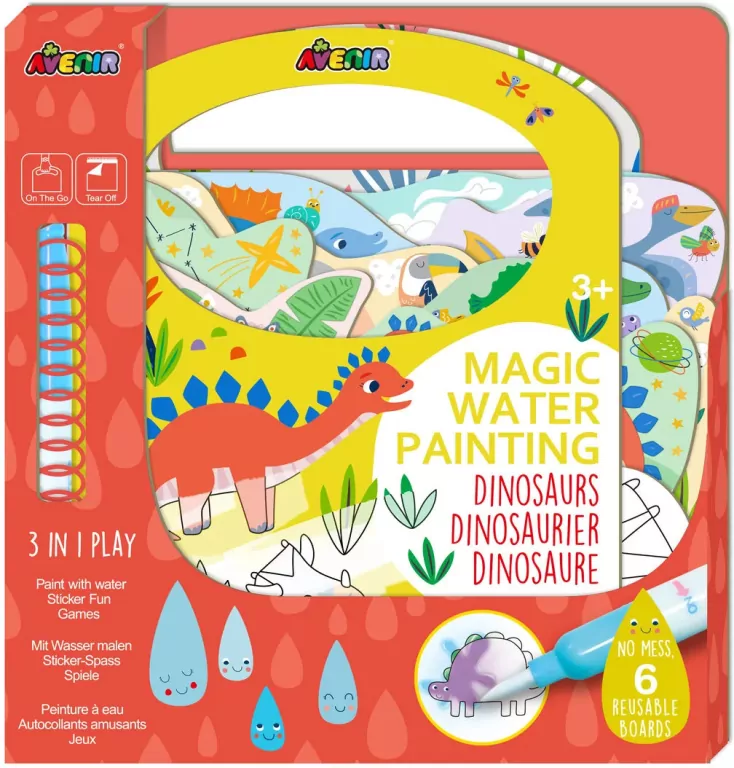 Magiczne wodne kolorowanie - Dinozaury - tantis.pl
