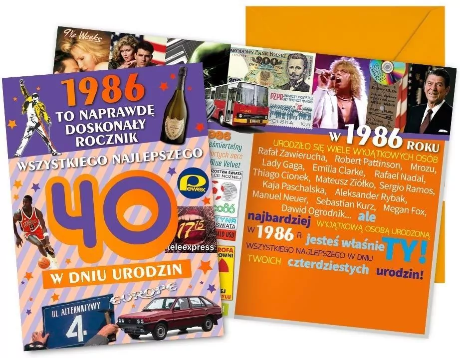 Karnet Urodziny 40 - tantis.pl