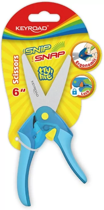 Nożyczki szkolne Snip Snap z blokadą mix - tantis.pl
