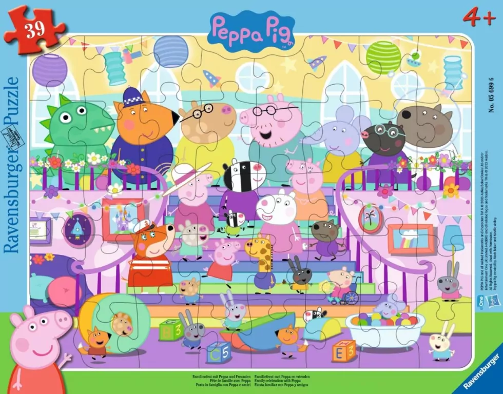 Puzzle 39 Celebrate with Peppa Frame - tantis.pl