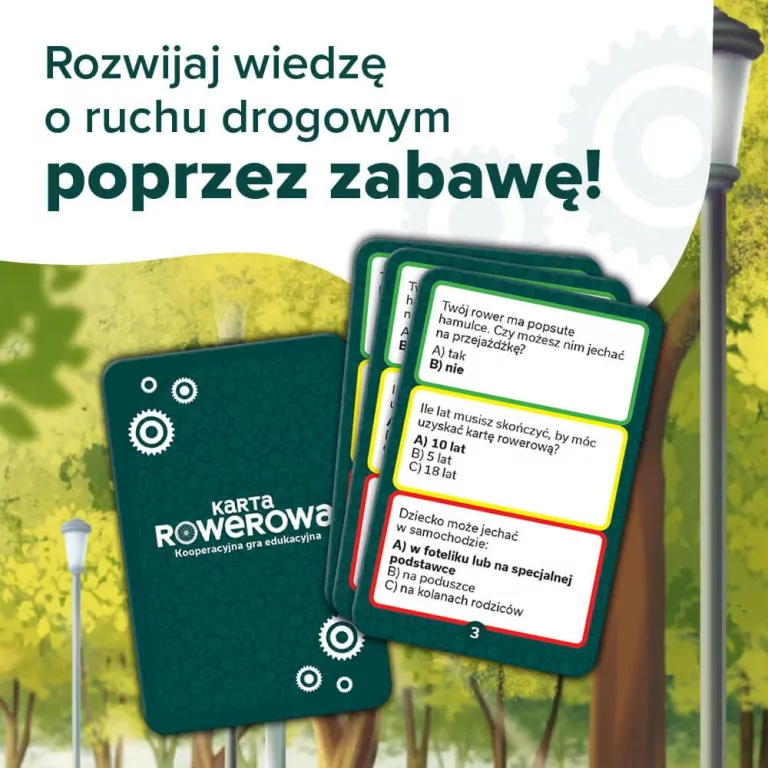 Karta rowerowa Kooperacyjna gra edukacyjna Trefl - tantis.pl