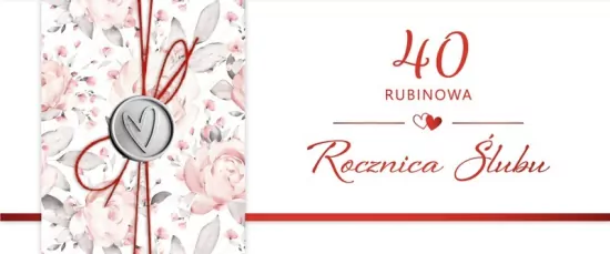 Karnet Rocznica Ślubu 40