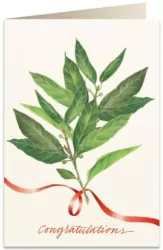 Karnet B6 + koperta: Gratulacje Liście