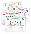 Plansze edukacyjne. Działania matematyczne 4 karty - tantis.pl