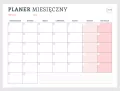 Planer magnetyczny miesięczny różowy + marker - tantis.pl