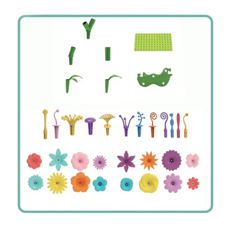 Kwiaty w ogrodzie. Klocki konstrukcyjne 141el - tantis.pl