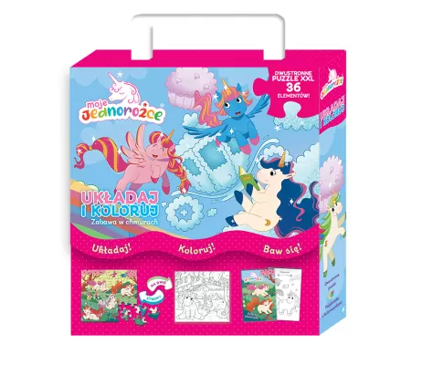 Moje Jednorożce. Układaj i koloruj. Cz.1