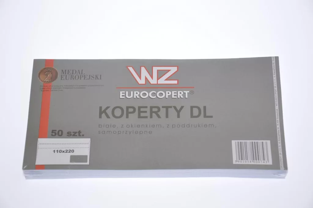 Wz Eurocopert. Koperta DL samoprzylepna, 50 sztuk - tantis.pl