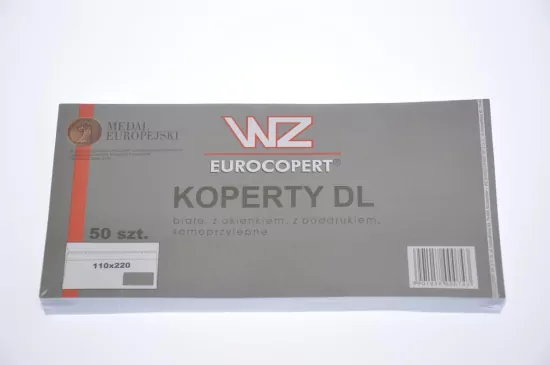 Wz Eurocopert. Koperta DL samoprzylepna, 50 sztuk