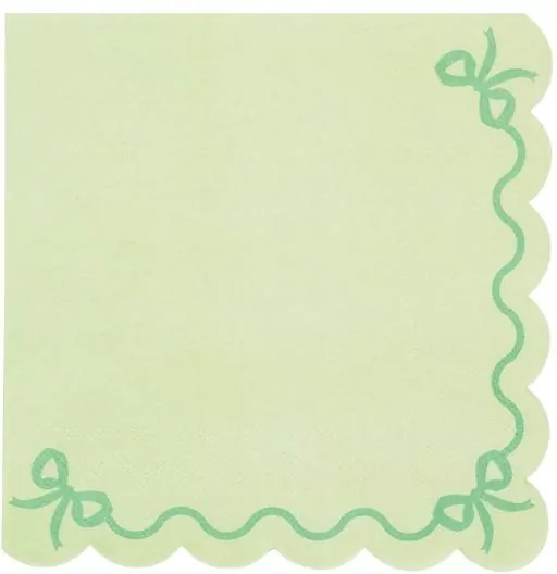 Serwetki z falbanką zielony 33x33cm - tantis.pl