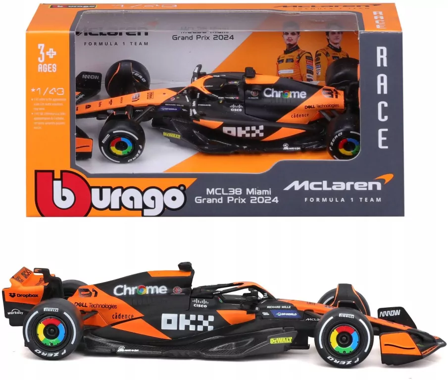 Mclaren F1 MCL38 Miami GP 2024 #81 Oscar Piastri - tantis.pl