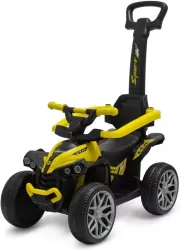 Jeździk z rączką Mega żółte