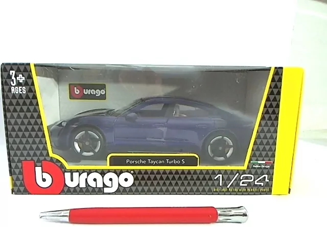 Porsche Taycan Turbo S Blue 1:24 - tantis.pl