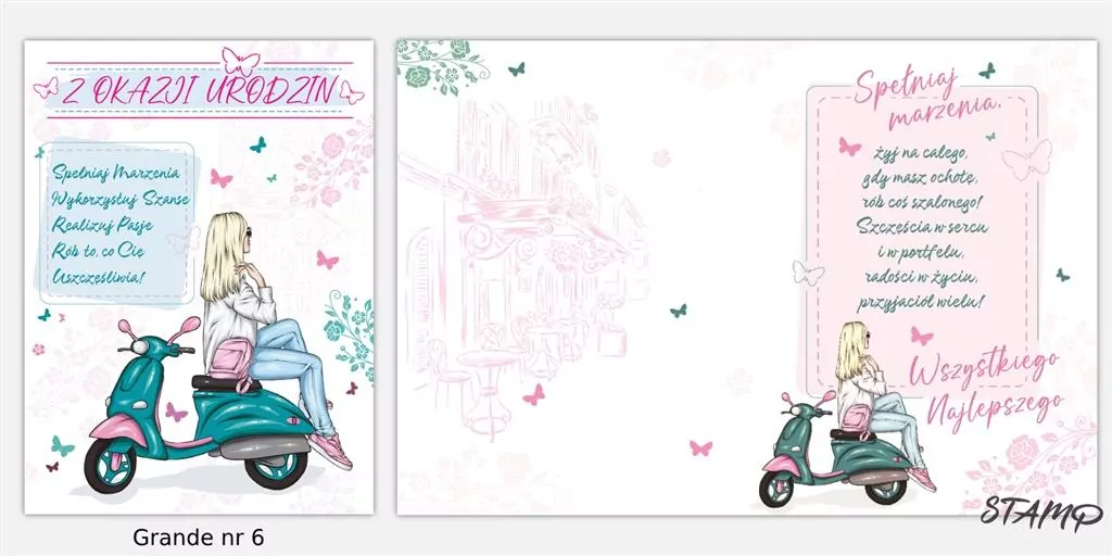 Karnet Grande + koperta wzór nr 06 Urodziny - tantis.pl