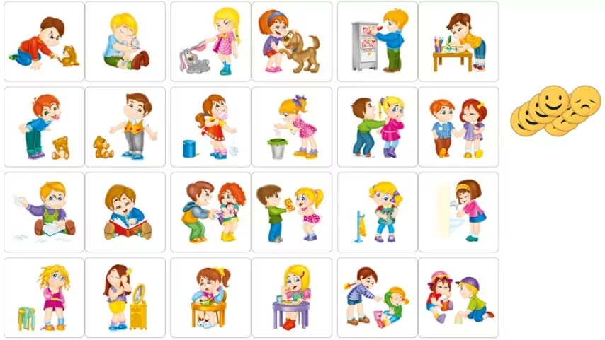 Dobre wychowanie. Układanka edukacyjna z wierszykami i dobrym i złym zachowaniu - tantis.pl