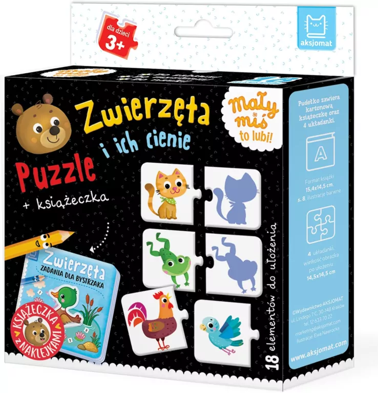 Zwierzęta i ich cienie. Puzzle + książeczka - tantis.pl