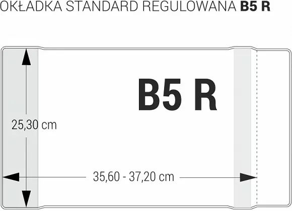 Okładka standard B5 - 253 regul bezbarwna (25szt) - tantis.pl