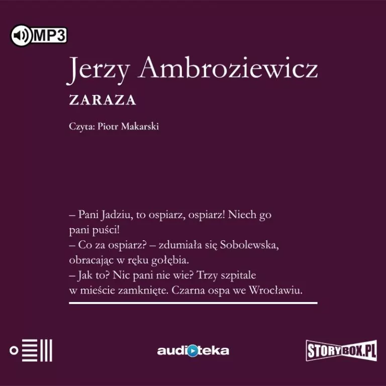 Zaraza. Audiobook - tantis.pl