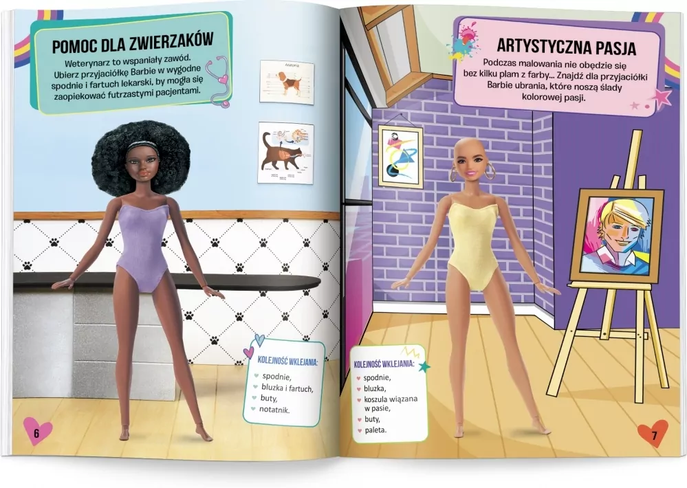 Ubieranki naklejanki. Barbie - tantis.pl