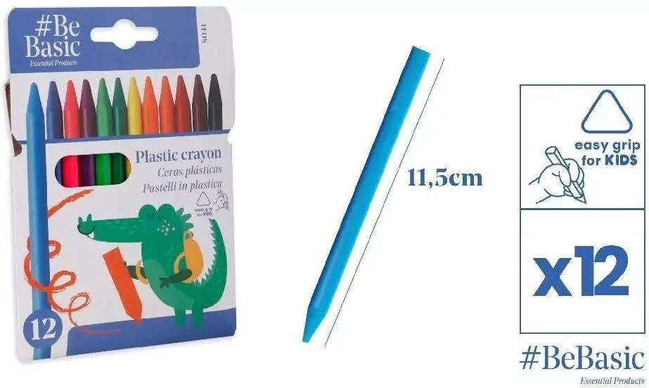 Kredki plastikowe 12 kolorów - tantis.pl