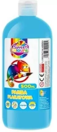 Farba plakatowa fluorescencyjna 500ml niebieska - tantis.pl