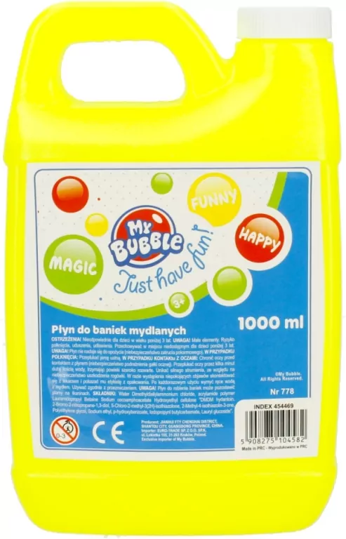 Płyn do baniek 1000ml mix MY BUBBLE - tantis.pl