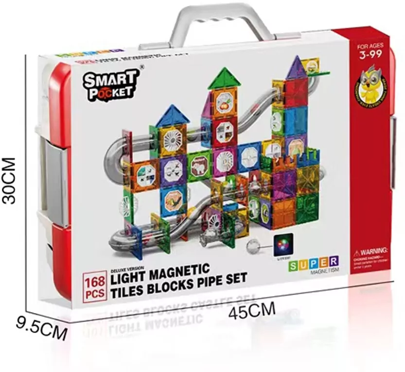 Klocki magnetyczne, 168 elementów - tantis.pl