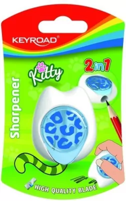 Temperówka plastikowa pojedyncza z gumką , mix