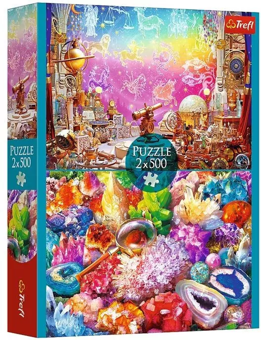 Puzzle 2x500 Kosmos i kryształy TREFL - tantis.pl