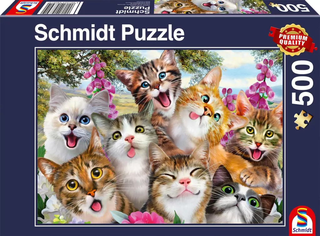 Schmidt. Puzzle. Koty robią selfie. 500 elementów - tantis.pl