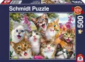 Schmidt. Puzzle. Koty robią selfie. 500 elementów - tantis.pl