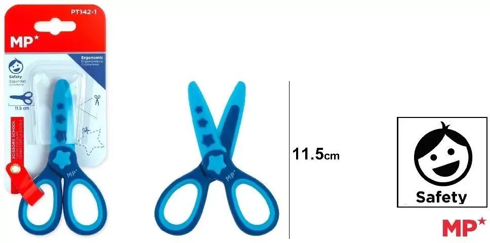 Nożyczki dla dzieci 11,5cm niebieskie - tantis.pl
