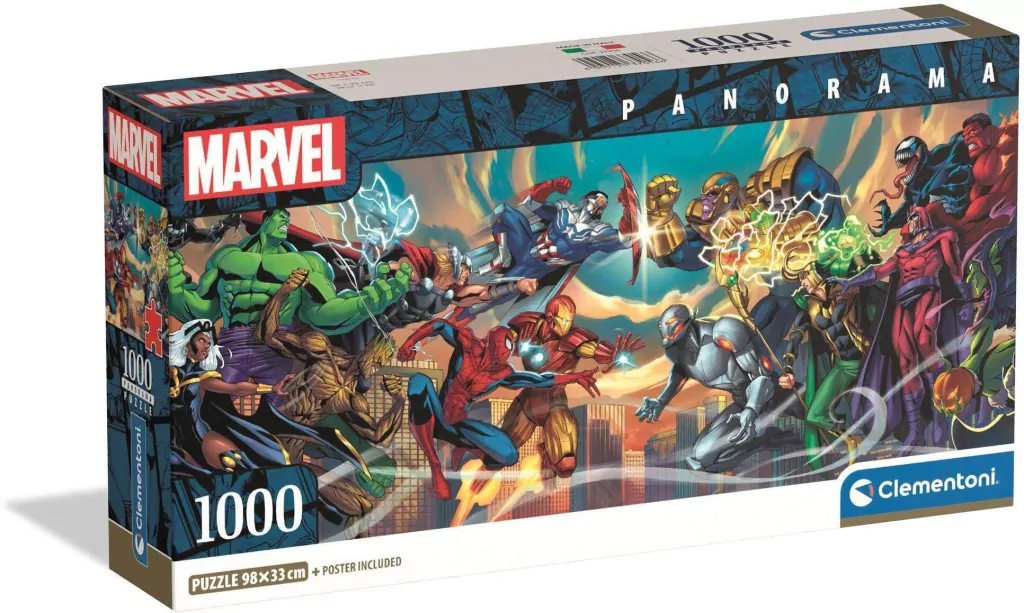 Puzzle Panorama 1000 COMPACT Marvel Heroes vs.Villains - tantis.pl