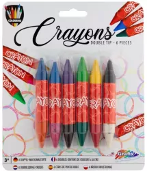 Kredki dwustronne 6 sztuk