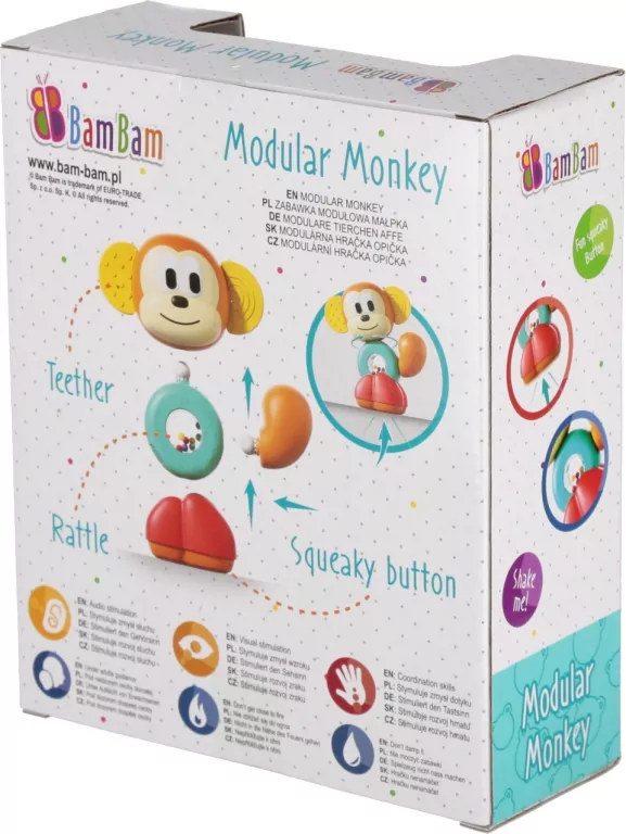 Zabawka modułowa Bam Bam Małpka - tantis.pl