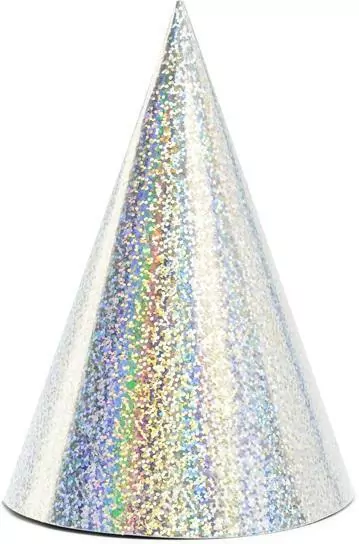 Czapeczki holograficzne srebrne 16cm - tantis.pl