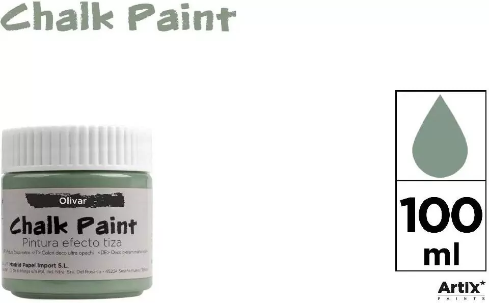 Farba kredowa 100ml oliwka (6szt) - tantis.pl