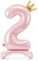 Stojący balon foliowy 2. 84cm jasny różowy - tantis.pl