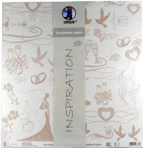 Papier do scrapbookingu ślub 5 arkuszy - tantis.pl