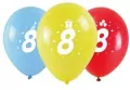 Balony z nadrukiem 8, 3 sztuki 28cm - tantis.pl