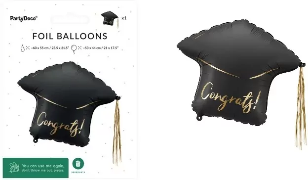 Balon foliowy Czapka Congrats! 60x55cm - tantis.pl
