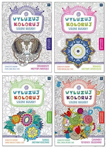 Wyluzuj koloruj. Szalone bazgroły, mix - tantis.pl