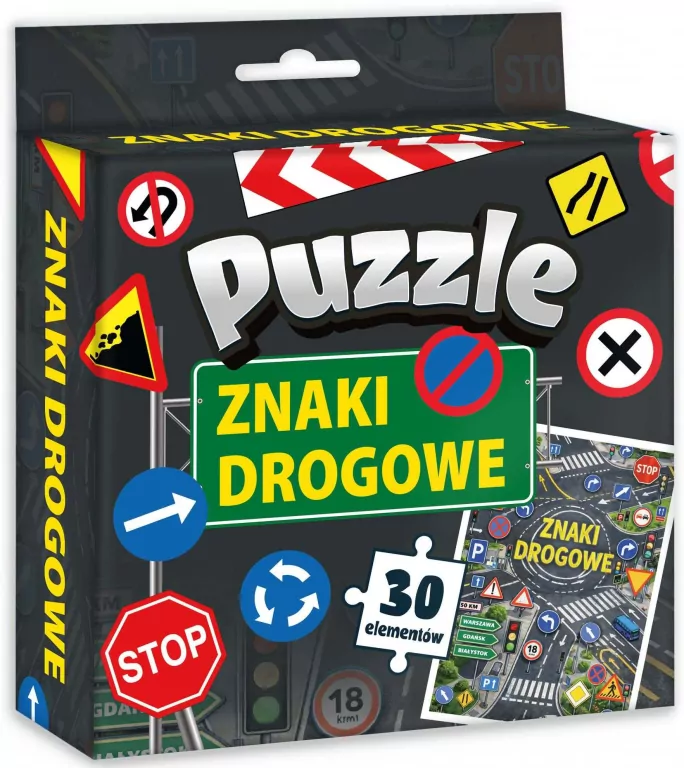 Puzzle Znaki Drogowe - tantis.pl