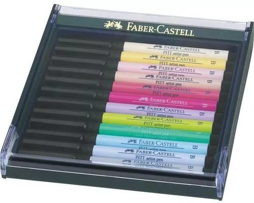 Pitt Artist pen brush zestaw 12 kolorów pastelowych - tantis.pl