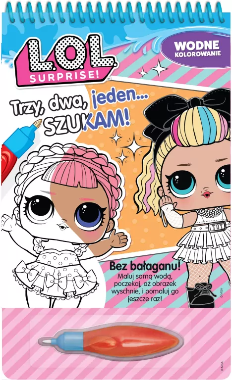 L.O.L. Surprise! Wodne kolorowanie. Trzy, dwa, jeden...szukam! - tantis.pl