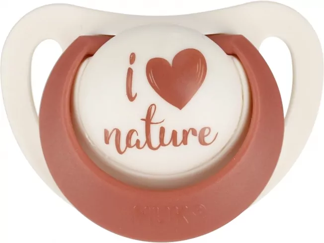 NUK For nature. Smoczki 2 sztuki. 0-6 miesięcy. Czerwony i biało-czerwony - tantis.pl